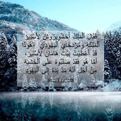Picture 07 - أَسْتِير 8:7 AVD - فَقَالَ ٱلْمَلِكُ - Bible Verse Picture