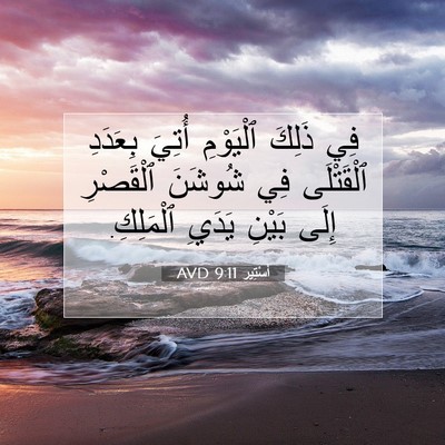 Picture 07 - أَسْتِير 9:11 AVD - فِي ذَلِكَ ٱلْيَوْمِ - Bible Verse Picture