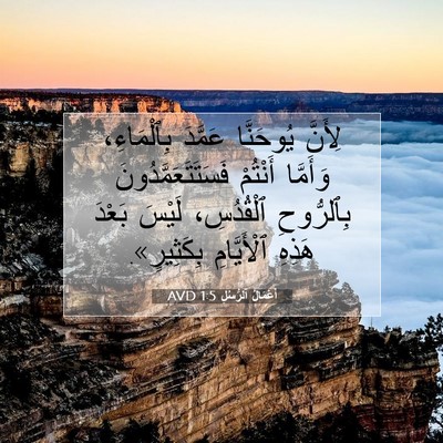 Picture 07 - أَعْمَالُ ٱلرُّسُلِ 1:5 AVD - لِأَنَّ يُوحَنَّا عَمَّدَ - Bible Verse Picture