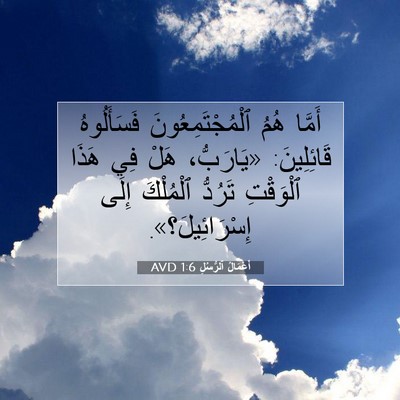 Picture 07 - أَعْمَالُ ٱلرُّسُلِ 1:6 AVD - أَمَّا هُمُ - Bible Verse Picture
