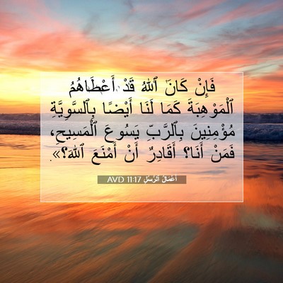 Picture 07 - أَعْمَالُ ٱلرُّسُلِ 11:17 AVD - فَإِنْ كَانَ ٱللهُ قَدْ - Bible Verse Picture