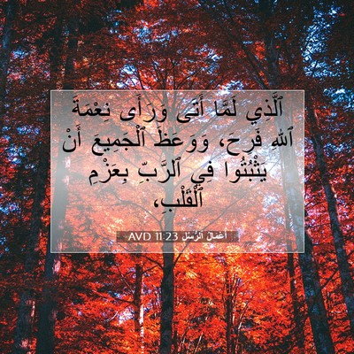 Picture 07 - أَعْمَالُ ٱلرُّسُلِ 11:23 AVD - ٱلَّذِي لَمَّا أَتَى - Bible Verse Picture