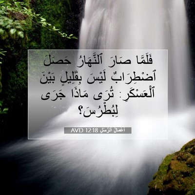 Picture 07 - أَعْمَالُ ٱلرُّسُلِ 12:18 AVD - فَلَمَّا صَارَ ٱلنَّهَارُ - Bible Verse Picture
