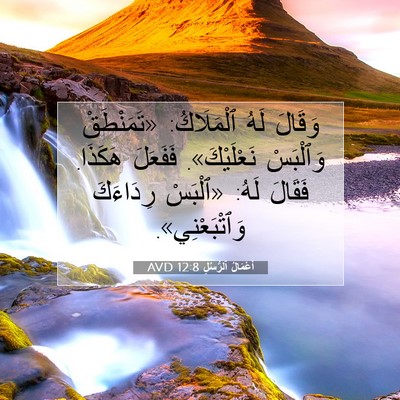 Picture 07 - أَعْمَالُ ٱلرُّسُلِ 12:8 AVD - وَقَالَ لَهُ ٱلْمَلَاكُ: - Bible Verse Picture