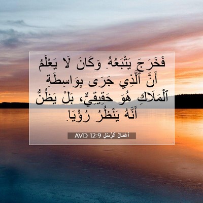 Picture 07 - أَعْمَالُ ٱلرُّسُلِ 12:9 AVD - فَخَرَجَ يَتْبَعُهُ. - Bible Verse Picture