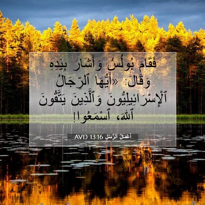 Picture 07 - أَعْمَالُ ٱلرُّسُلِ 13:16 AVD - فَقَامَ بُولُسُ وَأَشَارَ - Bible Verse Picture