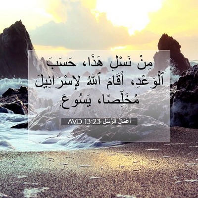Picture 07 - أَعْمَالُ ٱلرُّسُلِ 13:23 AVD - مِنْ نَسْلِ هَذَا، حَسَبَ - Bible Verse Picture