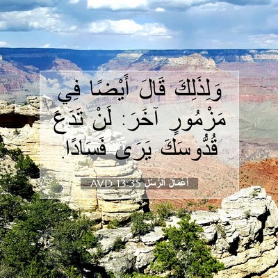 Picture 07 - أَعْمَالُ ٱلرُّسُلِ 13:35 AVD - وَلِذَلِكَ قَالَ أَيْضًا - Bible Verse Picture