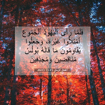 Picture 07 - أَعْمَالُ ٱلرُّسُلِ 13:45 AVD - فَلَمَّا رَأَى ٱلْيَهُودُ - Bible Verse Picture