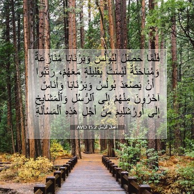 Picture 07 - أَعْمَالُ ٱلرُّسُلِ 15:2 AVD - فَلَمَّا حَصَلَ لِبُولُسَ - Bible Verse Picture