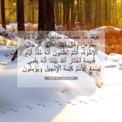 Picture 07 - أَعْمَالُ ٱلرُّسُلِ 15:7 AVD - فَبَعْدَ مَا حَصَلَتْ - Bible Verse Picture