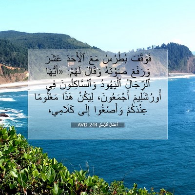 Picture 07 - أَعْمَالُ ٱلرُّسُلِ 2:14 AVD - فَوَقَفَ بُطْرُسُ مَعَ - Bible Verse Picture