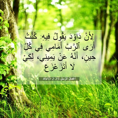 Picture 07 - أَعْمَالُ ٱلرُّسُلِ 2:25 AVD - لِأَنَّ دَاوُدَ يَقُولُ - Bible Verse Picture