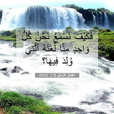 Picture 07 - أَعْمَالُ ٱلرُّسُلِ 2:8 AVD - فَكَيْفَ نَسْمَعُ نَحْنُ - Bible Verse Picture