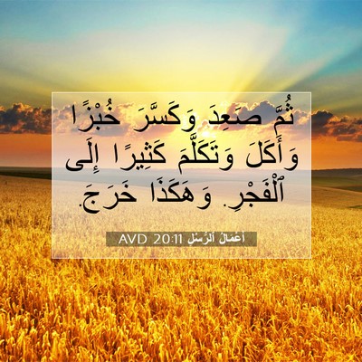 Picture 07 - أَعْمَالُ ٱلرُّسُلِ 20:11 AVD - ثُمَّ صَعِدَ وَكَسَّرَ - Bible Verse Picture
