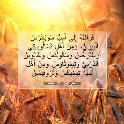 Picture 07 - أَعْمَالُ ٱلرُّسُلِ 20:4 AVD - فَرَافَقَهُ إِلَى - Bible Verse Picture