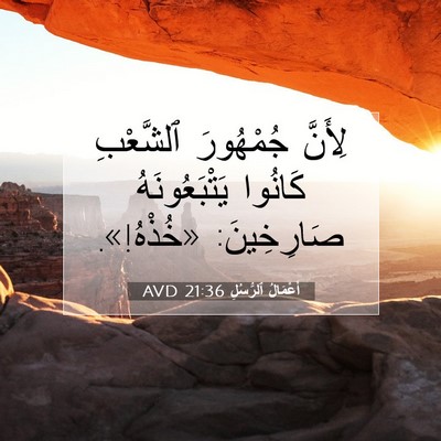 Picture 07 - أَعْمَالُ ٱلرُّسُلِ 21:36 AVD - لِأَنَّ جُمْهُورَ - Bible Verse Picture