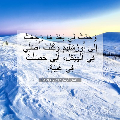 Picture 07 - أَعْمَالُ ٱلرُّسُلِ 22:17 AVD - وَحَدَثَ لِي بَعْدَ مَا - Bible Verse Picture