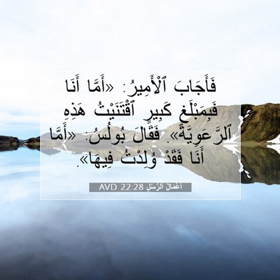 Picture 07 - أَعْمَالُ ٱلرُّسُلِ 22:28 AVD - فَأَجَابَ ٱلْأَمِيرُ: - Bible Verse Picture