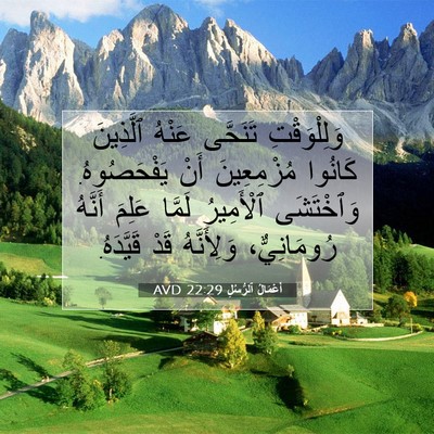 Picture 07 - أَعْمَالُ ٱلرُّسُلِ 22:29 AVD - وَلِلْوَقْتِ تَنَحَّى - Bible Verse Picture