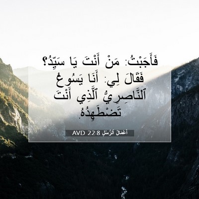 Picture 07 - أَعْمَالُ ٱلرُّسُلِ 22:8 AVD - فَأَجَبْتُ: مَنْ أَنْتَ - Bible Verse Picture