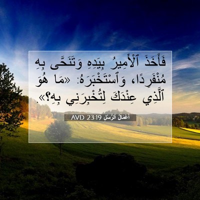 Picture 07 - أَعْمَالُ ٱلرُّسُلِ 23:19 AVD - فَأَخَذَ ٱلْأَمِيرُ - Bible Verse Picture