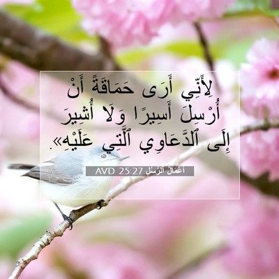 Picture 07 - أَعْمَالُ ٱلرُّسُلِ 25:27 AVD - لِأَنِّي أَرَى حَمَاقَةً - Bible Verse Picture