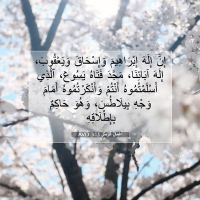 Picture 07 - أَعْمَالُ ٱلرُّسُلِ 3:13 AVD - إِنَّ إِلَهَ إِبْرَاهِيمَ - Bible Verse Picture