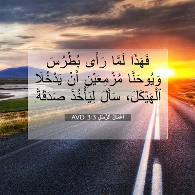 Picture 07 - أَعْمَالُ ٱلرُّسُلِ 3:3 AVD - فَهَذَا لَمَّا رَأَى - Bible Verse Picture