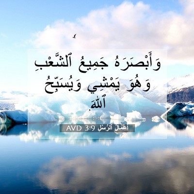 Picture 07 - أَعْمَالُ ٱلرُّسُلِ 3:9 AVD - وَأَبْصَرَهُ جَمِيعُ - Bible Verse Picture
