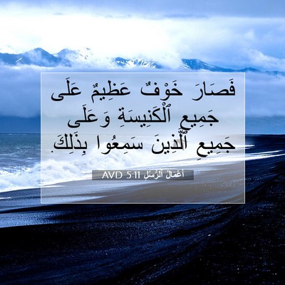 Picture 07 - أَعْمَالُ ٱلرُّسُلِ 5:11 AVD - فَصَارَ خَوْفٌ عَظِيمٌ - Bible Verse Picture