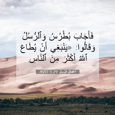 Picture 07 - أَعْمَالُ ٱلرُّسُلِ 5:29 AVD - فَأَجَابَ بُطْرُسُ - Bible Verse Picture