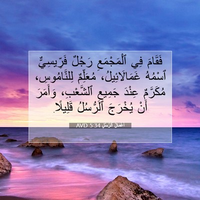 Picture 07 - أَعْمَالُ ٱلرُّسُلِ 5:34 AVD - فَقَامَ فِي ٱلْمَجْمَعِ - Bible Verse Picture