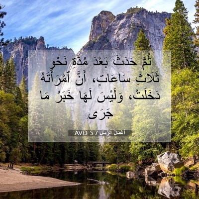 Picture 07 - أَعْمَالُ ٱلرُّسُلِ 5:7 AVD - ثُمَّ حَدَثَ بَعْدَ - Bible Verse Picture