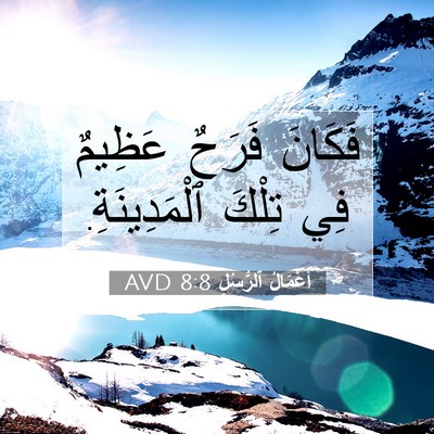 Picture 07 - أَعْمَالُ ٱلرُّسُلِ 8:8 AVD - فَكَانَ فَرَحٌ عَظِيمٌ فِي - Bible Verse Picture