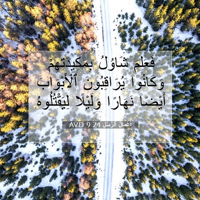 Picture 07 - أَعْمَالُ ٱلرُّسُلِ 9:24 AVD - فَعَلِمَ شَاوُلُ - Bible Verse Picture