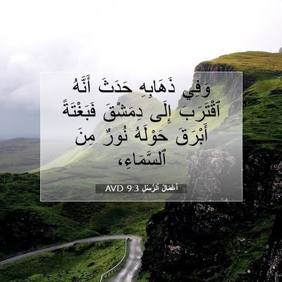 Picture 07 - أَعْمَالُ ٱلرُّسُلِ 9:3 AVD - وَفِي ذَهَابِهِ حَدَثَ - Bible Verse Picture