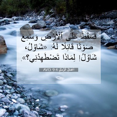 Picture 07 - أَعْمَالُ ٱلرُّسُلِ 9:4 AVD - فَسَقَطَ عَلَى ٱلْأَرْضِ - Bible Verse Picture