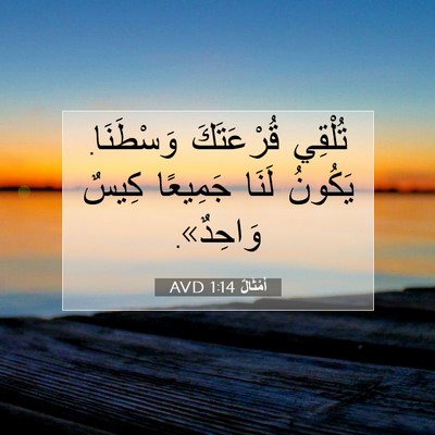 Picture 07 - أَمْثَالٌ 1:14 AVD - تُلْقِي قُرْعَتَكَ - Bible Verse Picture