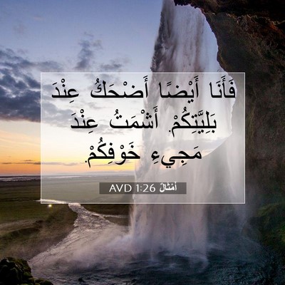 Picture 07 - أَمْثَالٌ 1:26 AVD - فَأَنَا أَيْضًا أَضْحَكُ - Bible Verse Picture