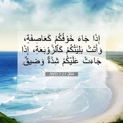 Picture 07 - أَمْثَالٌ 1:27 AVD - إِذَا جَاءَ خَوْفُكُمْ - Bible Verse Picture