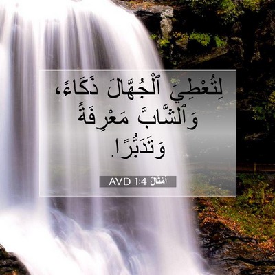 Picture 07 - أَمْثَالٌ 1:4 AVD - لِتُعْطِيَ ٱلْجُهَّالَ - Bible Verse Picture