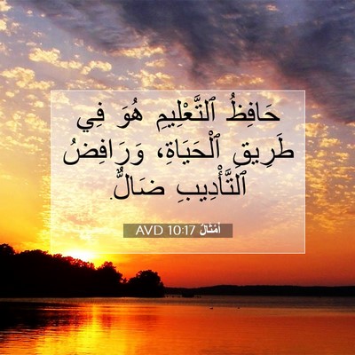 Picture 07 - أَمْثَالٌ 10:17 AVD - حَافِظُ ٱلتَّعْلِيمِ هُوَ - Bible Verse Picture