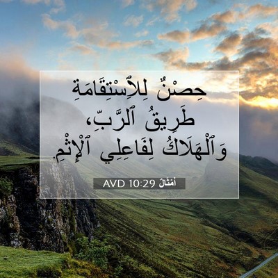 Picture 07 - أَمْثَالٌ 10:29 AVD - حِصْنٌ لِلِٱسْتِقَامَةِ - Bible Verse Picture