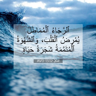 Picture 07 - أَمْثَالٌ 13:12 AVD - ٱلرَّجَاءُ ٱلْمُمَاطَلُ - Bible Verse Picture