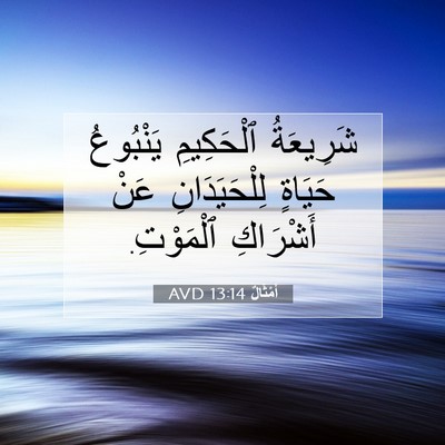 Picture 07 - أَمْثَالٌ 13:14 AVD - شَرِيعَةُ ٱلْحَكِيمِ - Bible Verse Picture