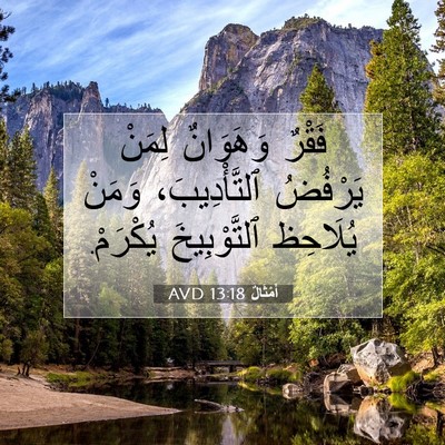 Picture 07 - أَمْثَالٌ 13:18 AVD - فَقْرٌ وَهَوَانٌ لِمَنْ - Bible Verse Picture
