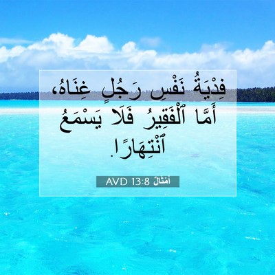 Picture 07 - أَمْثَالٌ 13:8 AVD - فِدْيَةُ نَفْسِ رَجُلٍ - Bible Verse Picture