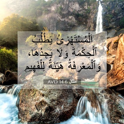 Picture 07 - أَمْثَالٌ 14:6 AVD - اَلْمُسْتَهْزِئُ يَطْلُبُ - Bible Verse Picture