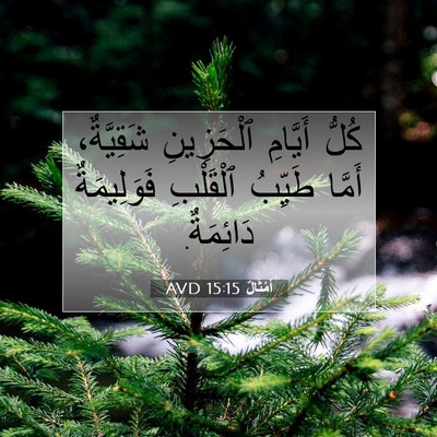 Picture 07 - أَمْثَالٌ 15:15 AVD - كُلُّ أَيَّامِ ٱلْحَزِينِ - Bible Verse Picture